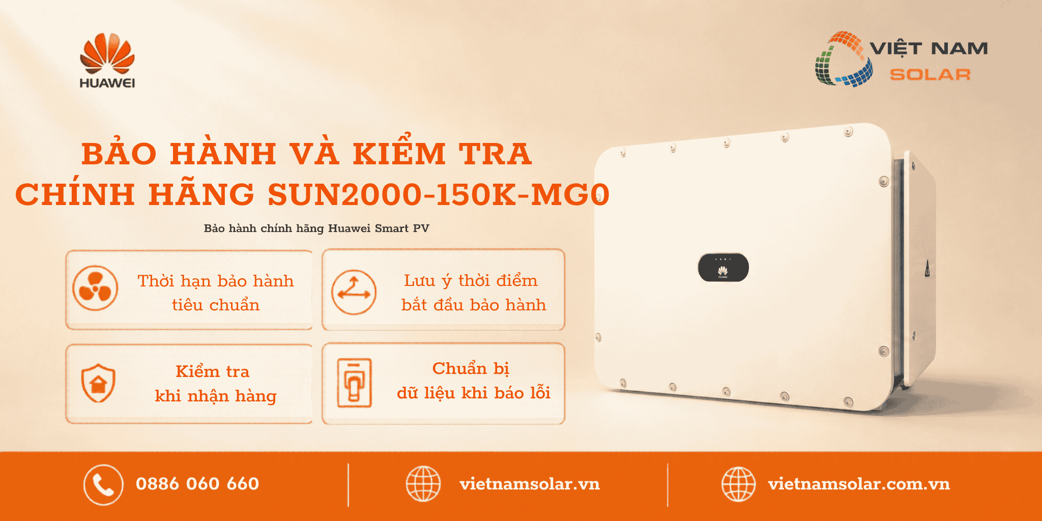 SUN2000-150K-MG0 - Inverter Huawei 150kW 3 Pha 3 bao hanh kiem tra sun2000 150k mg0 inverter huawei 150kw 3 pha