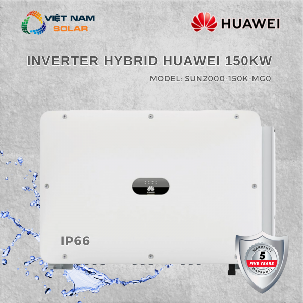 Inverter Huawei 150kW 3 Pha Bảo Hành 5-10 Năm - SUN2000-150K-MG0