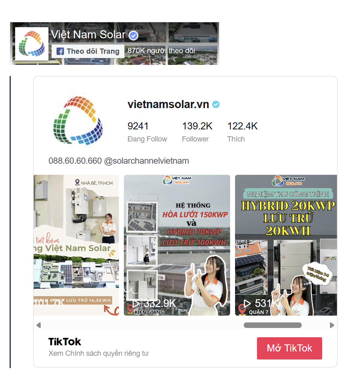 TikTok Vietnam Solar