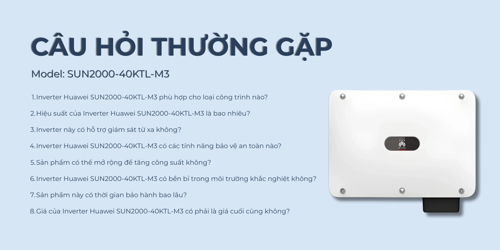 Inverter Hòa Lưới Huawei 40kW 3 Pha Bảo Hành 5 Năm – SUN2000-40KTL-M3 4 inverter hoa luoi huawei 40kw 3 pha bao hanh 5 nam sun2000 40ktl m3 1