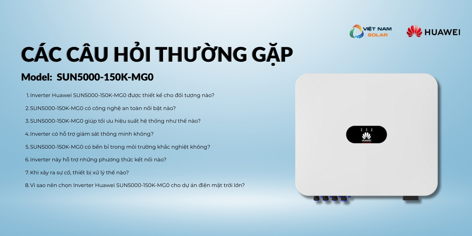 inverter huawei 150kw 3 pha bao hanh 10 nam sun5000 150k mg0