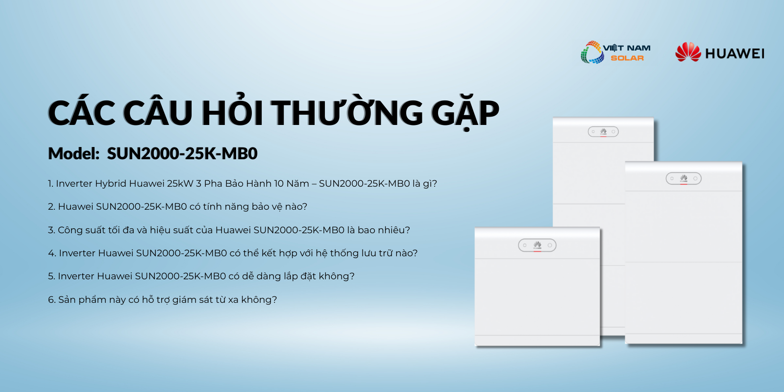 inverter hybrid huawei 25kw 3 pha bao hanh 10 nam sun2000 25k mb0