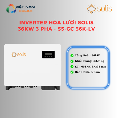 Inverter Hòa Lưới Solis 36KW 3 Pha-S5-GC-36K-LV