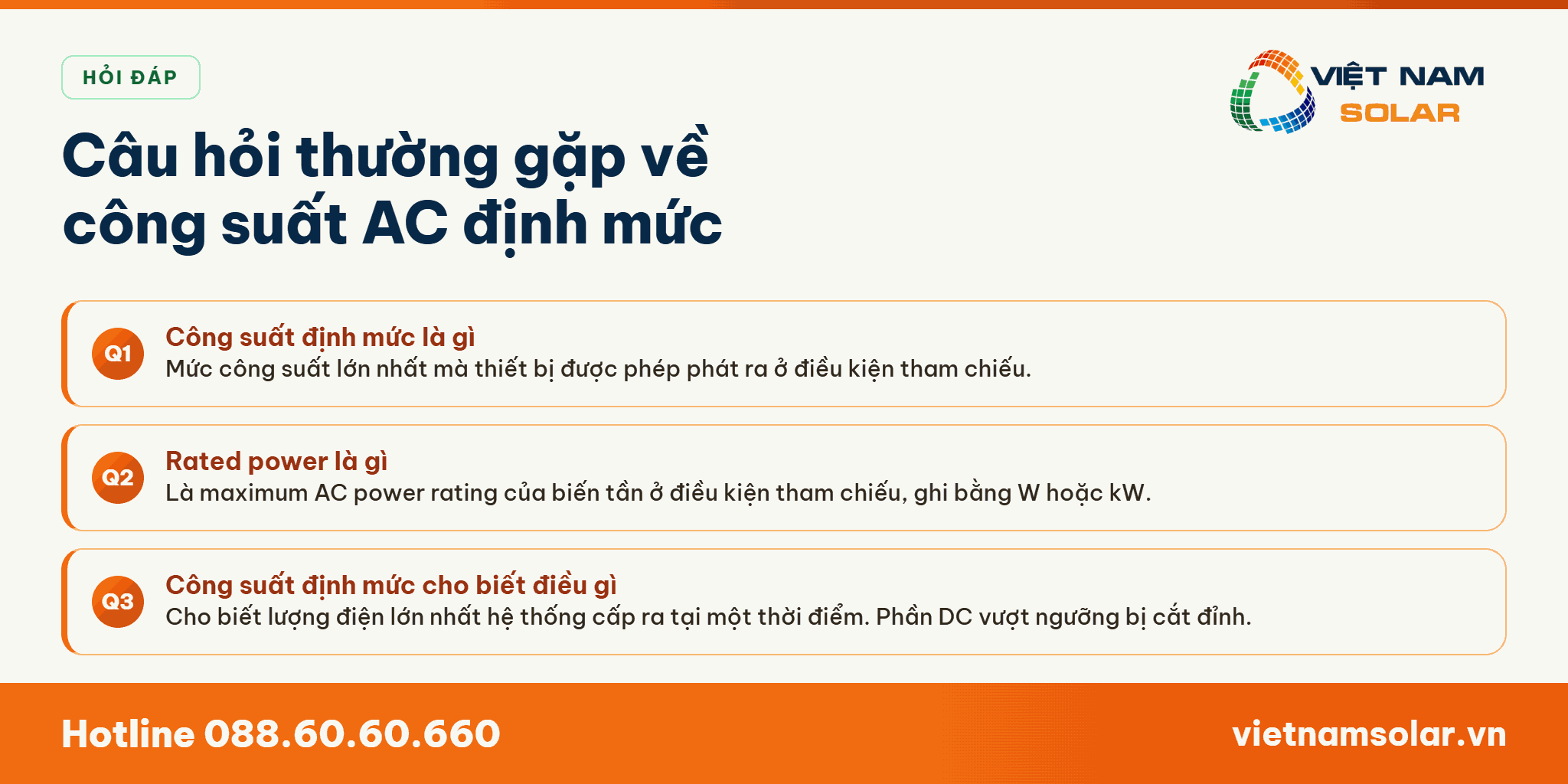 Công Suất AC Định Mức Là Gì? 10 Các câu hỏi thường gặp về công suất AC định mức của biến tần điện mặt trời