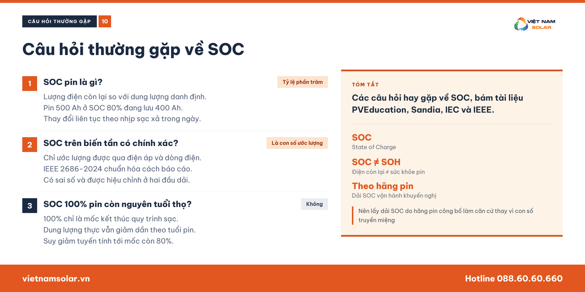 SOC (State of Charge) Là Gì? Hiểu Đúng Về Trạng Thái Sạc Pin Trong Hệ Thống Lưu Trữ Năng Lượng 34 Câu hỏi thường gặp về SOC và trạng thái sạc pin