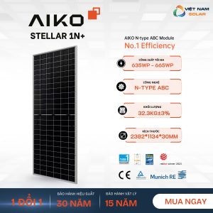 Tấm pin năng lượng mặt trời Aiko Solar 640Wp - Stellar 1N+