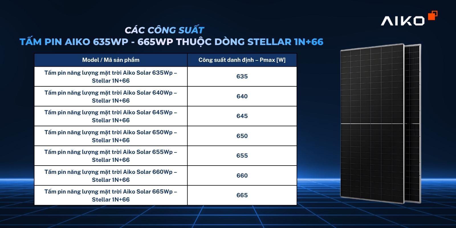 tam pin nang luong mat troi aiko solar 650wp stellar 1n 66 1
