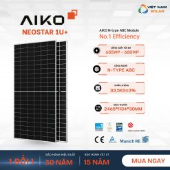 Tấm pin năng lượng mặt trời Aiko 660Wp - Neostar 1U+