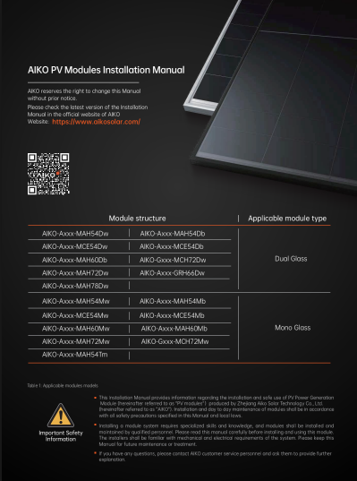 Manual - Hướng Dẫn Lắp Đặt Tấm Pin Năng Lượng Mặt Trời AIKO Solar 2 Manual Huong Dan Lap Dat Tam Pin Nang Luong Mat Troi AIKO Solar 25