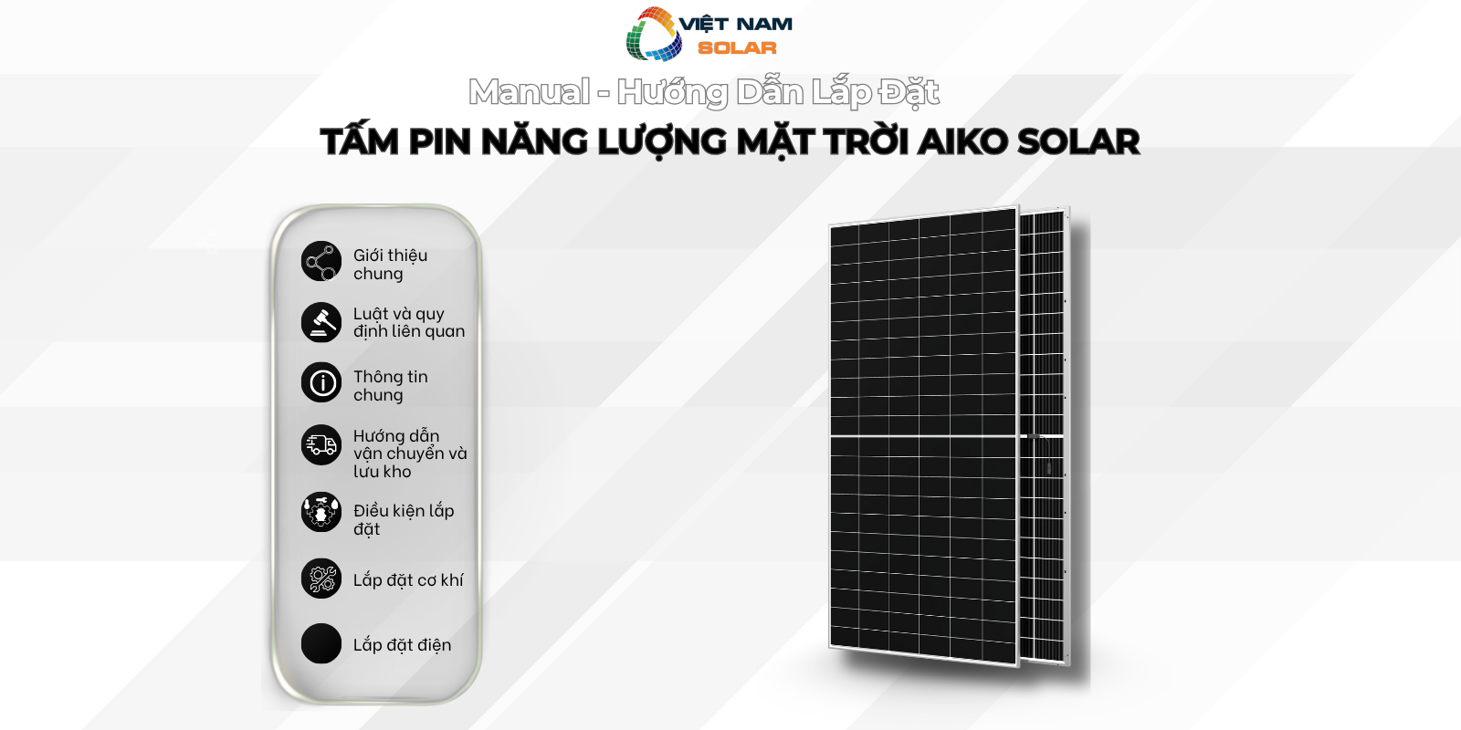 Manual Huong Dan Lap Dat Tam Pin Nang Luong Mat Troi AIKO Solar 27