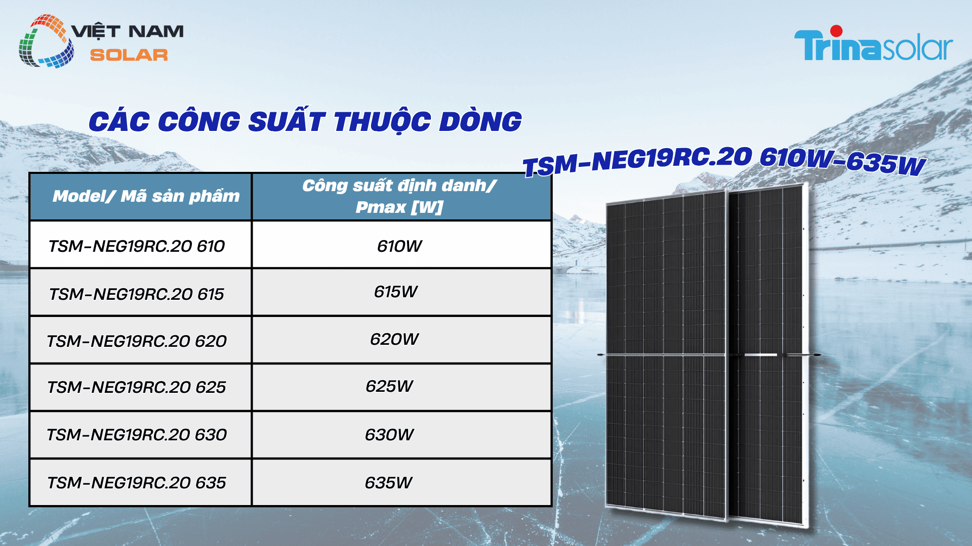 Tấm Pin Năng Lượng Mặt Trời Trina Solar 620Wp - VertexN 1 TSM NEG19RC.20 610W 635W 1 1