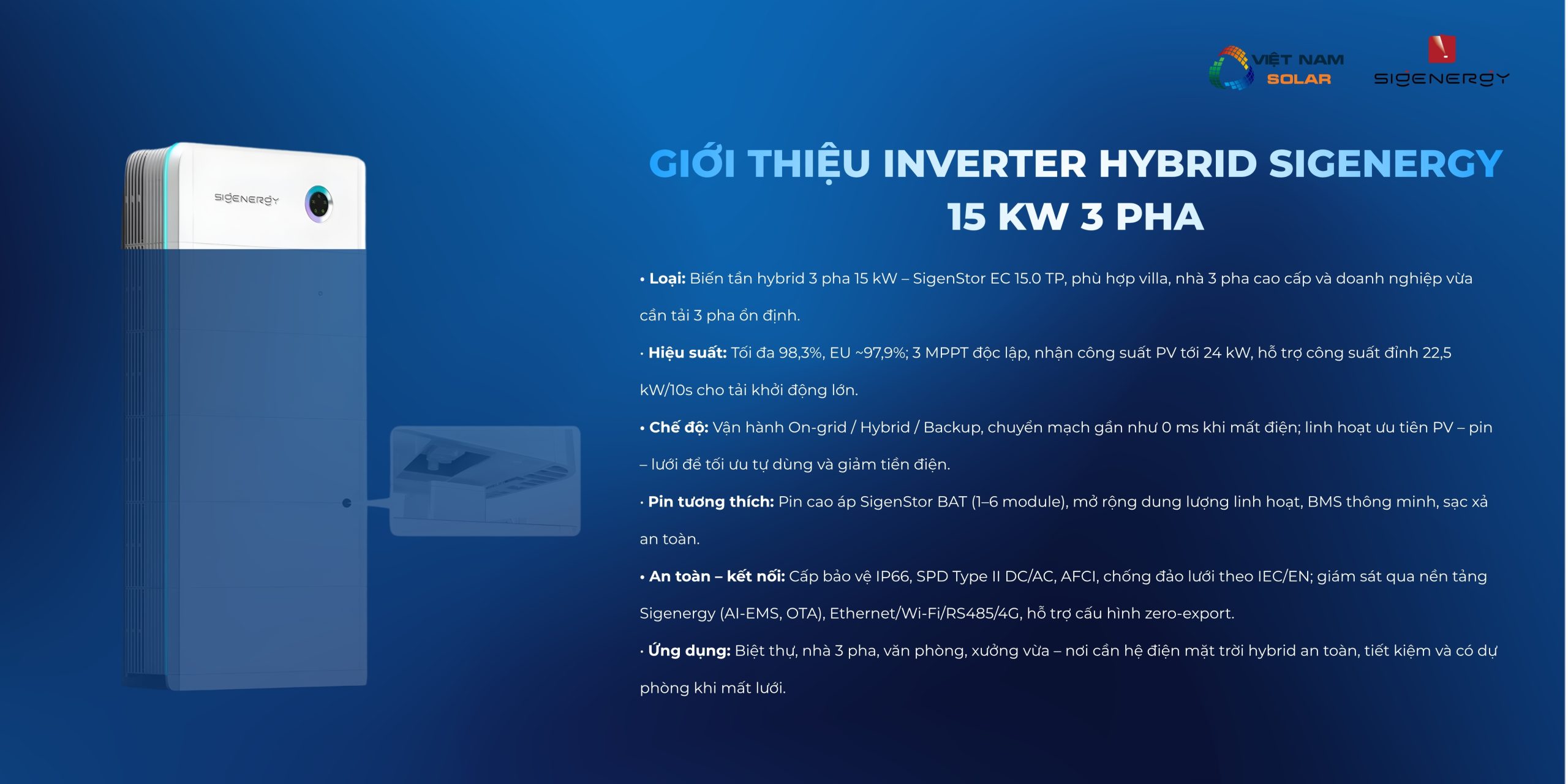 Inverter Hybrid Sigenergy 15 kW 3 Pha – SigenStor EC 15.0 TP 1 inverter hybrid sigenergy 15 kw 3 pha sigenstor ec 15 tp 4 scaled