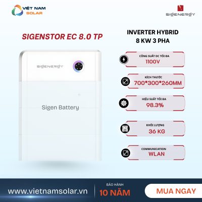 Inverter Hybrid Sigenergy 8 kW 3 Pha – SigenStor EC 8.0 TP