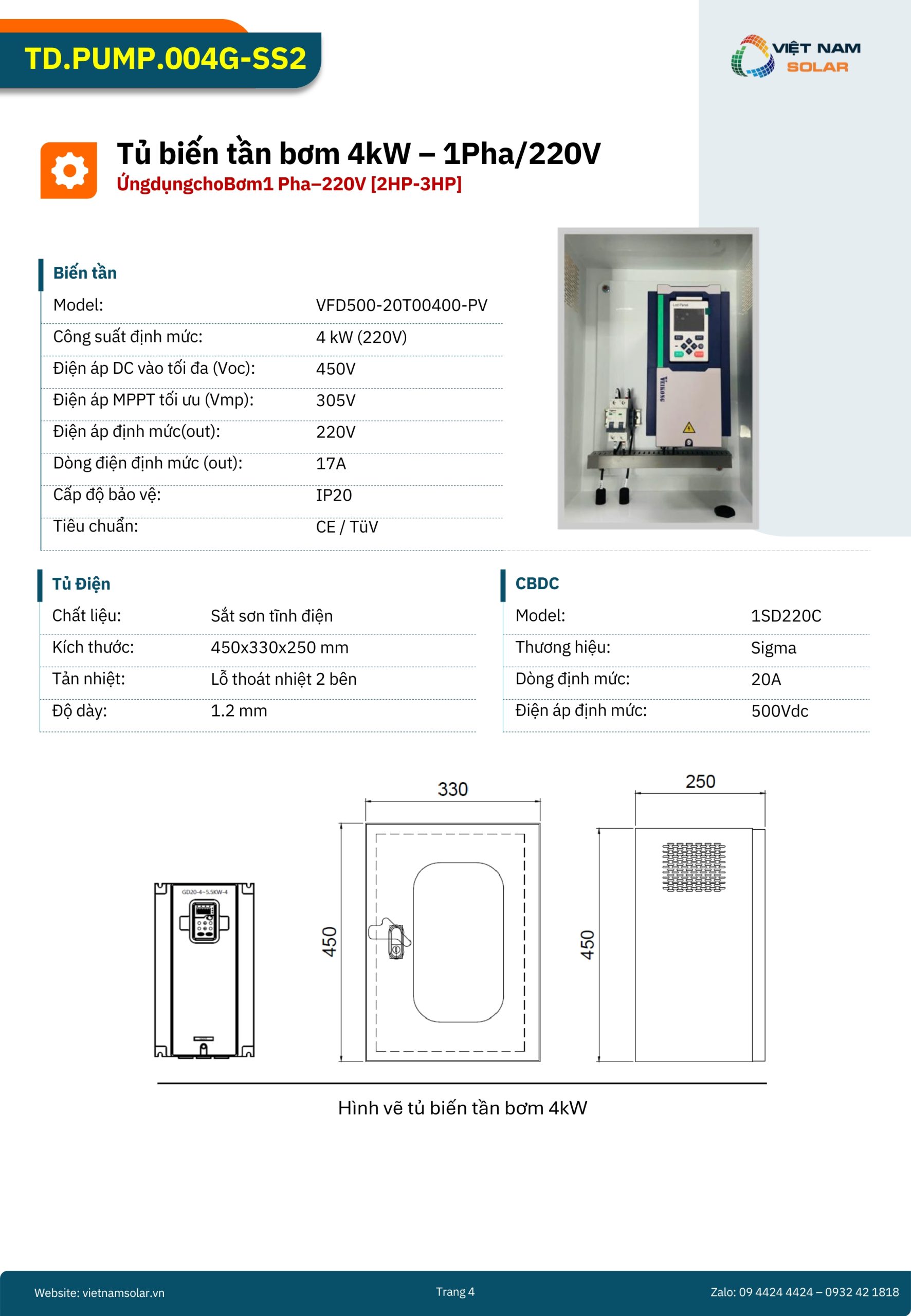 Combo Bơm Nước Năng Lượng Mặt Trời Cho Máy Bơm Công Suất 3HP - 2,2kW (1 PHA) 6 8 scaled