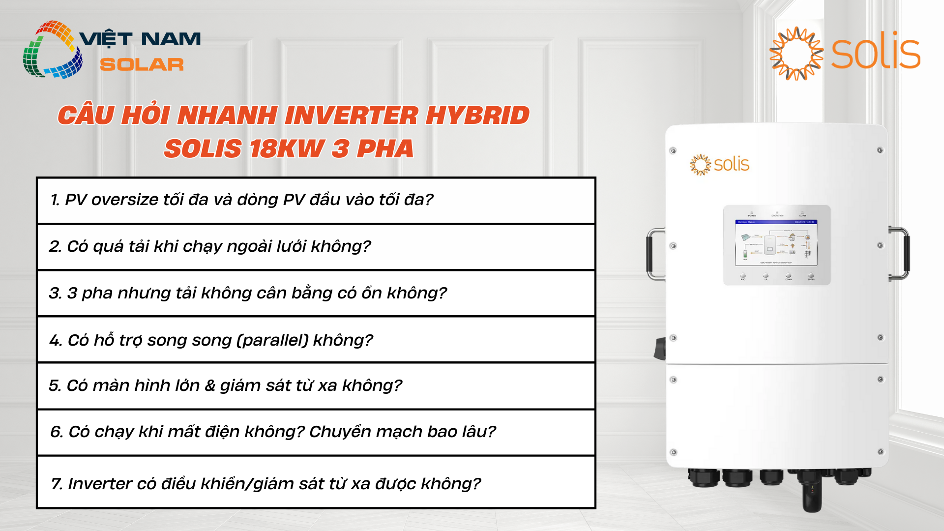 Cau hoi nhanh Inverter Hybrid Solis 18KW 3 Pha
