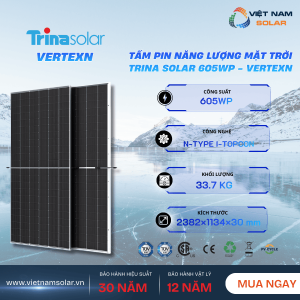 Tấm Pin Năng Lượng Mặt Trời Trina Solar 605Wp - VertexN