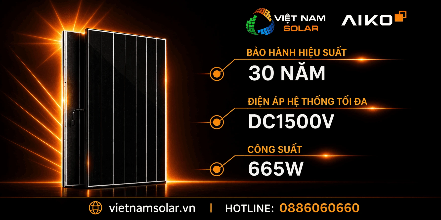 AIKO-A665-MDE72Dw - Tấm Pin NLMT Aiko 665WP - STELLAR 3N+72 2 cong suat lon hon gia tri dau tu cao hon 2