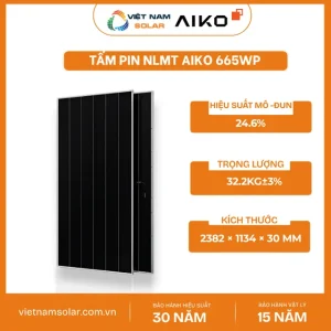 AIKO-A665-MDE72Dw - Tấm Pin NLMT Aiko 665WP - STELLAR 3N+72