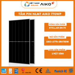 AIKO-A770-GRH78Dw - Tấm Pin NLMT Aiko 770WP - STELLAR 2N+78
