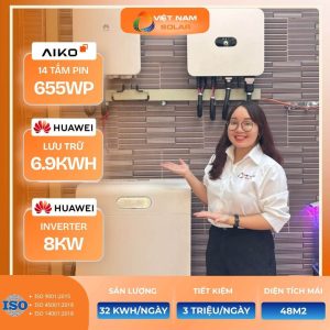 chi phi lap dien mat troi 8kwp luu tru 6.9kwh