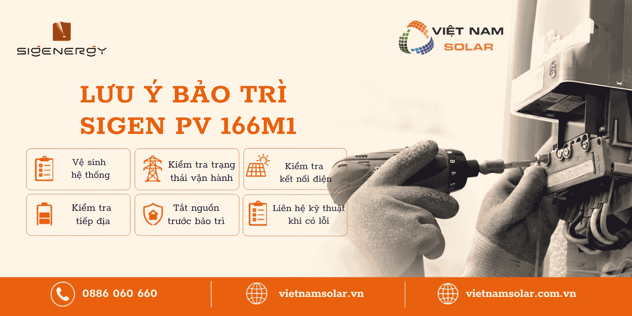 Sigen PV 166M1 - Inverter Sigenergy 3 Pha 166kW 3 luu y bao tri sigen pv 166m1 inverter sigenergy 3 pha 166kw