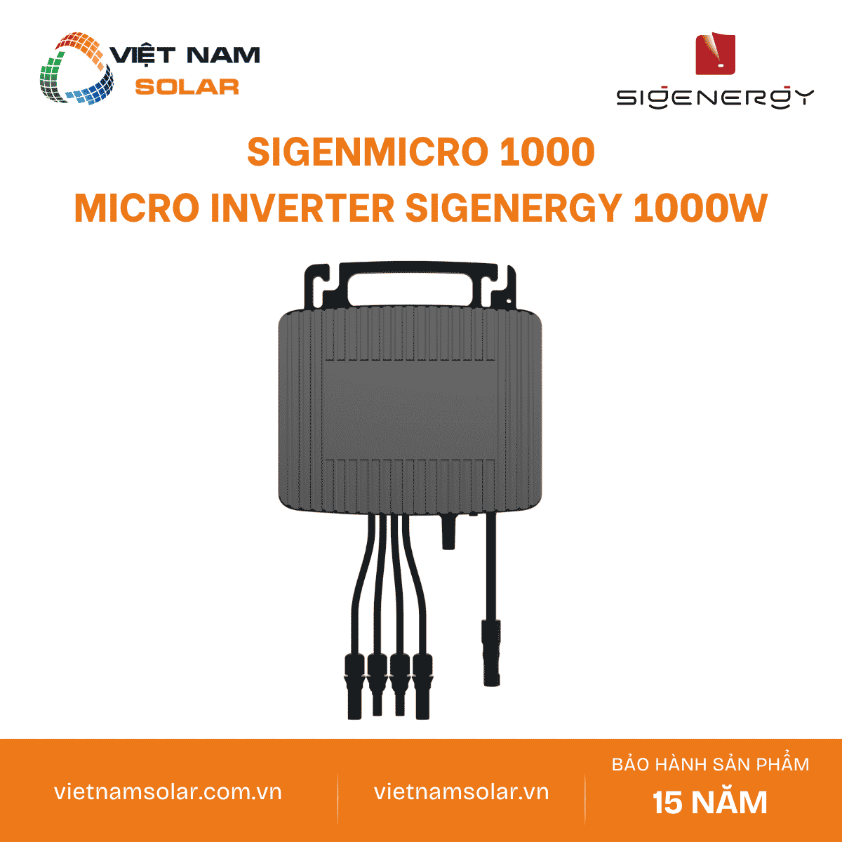 SigenMicro 1000 – Micro Inverter Sigenergy 1000W – Bảo Hành 15 Năm