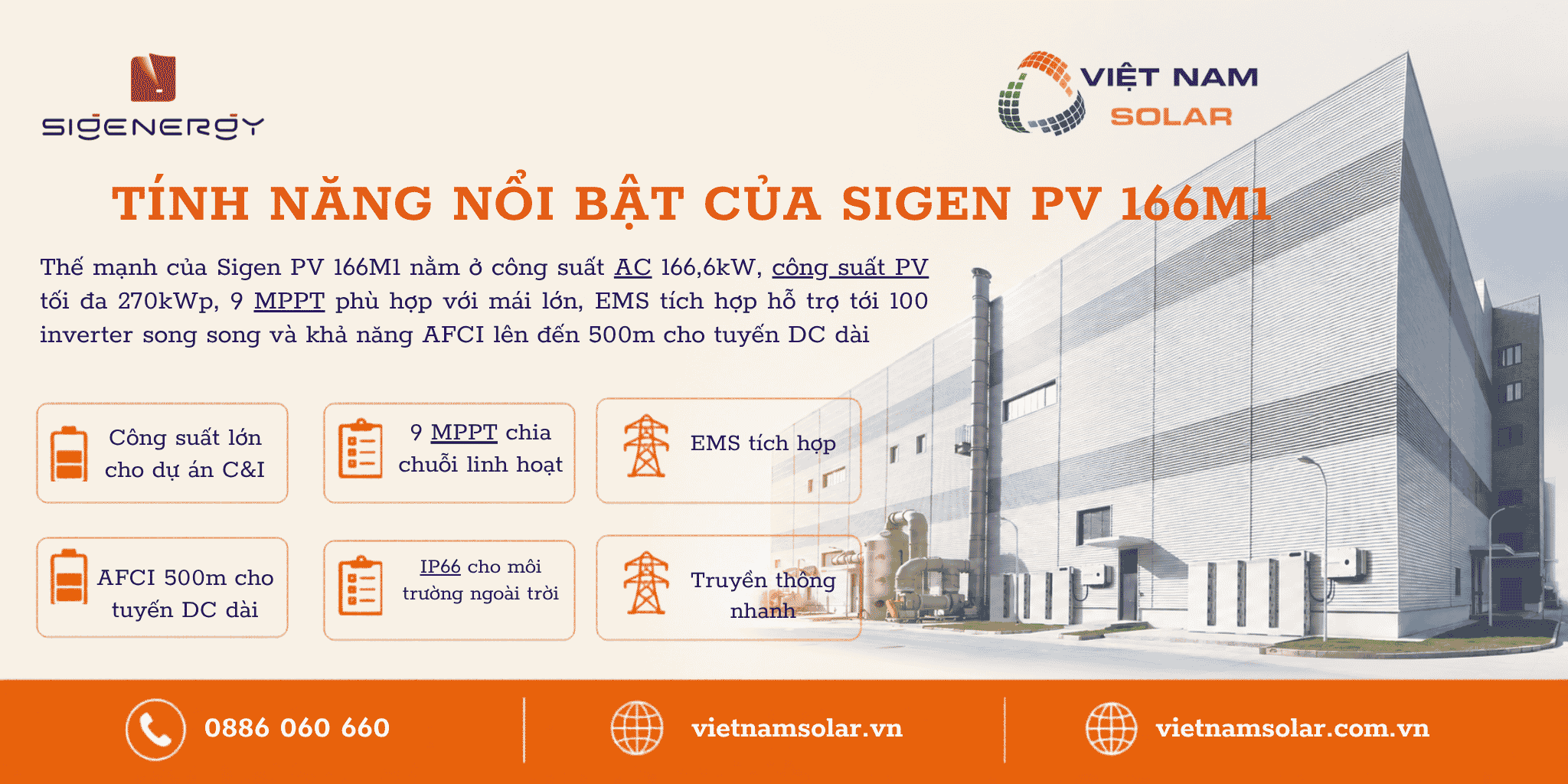 Sigen PV 166M1 - Inverter Sigenergy 3 Pha 166kW 1 tinh nang noi bat sigen pv 166m1 inverter sigenergy 3 pha 166kw