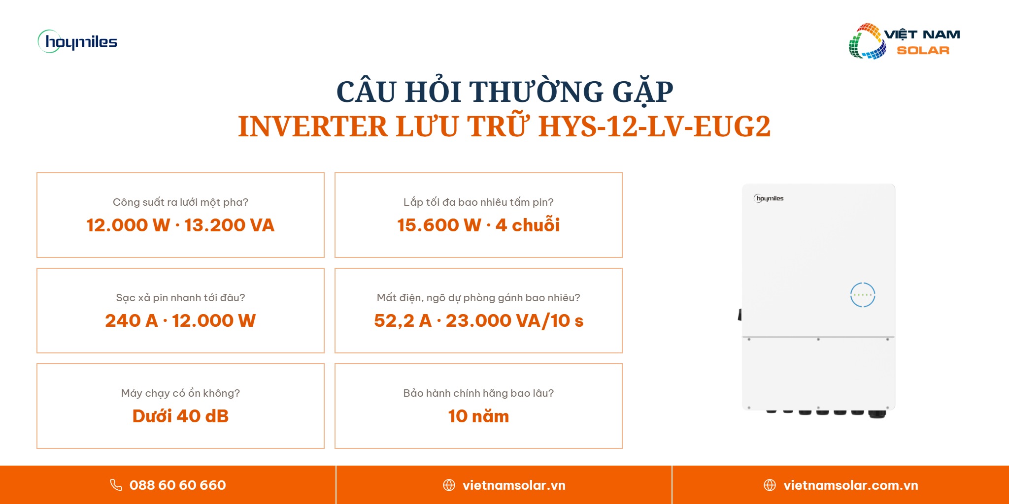 HYS-12-LV-EUG2 - Inverter Hybrid Hoymiles 12kW 1 Pha (Áp Thấp) 14 HYS-12-LV-EUG2 - câu hỏi thường gặp, inverter hybrid Hoymiles 12kW 1 pha áp thấp
