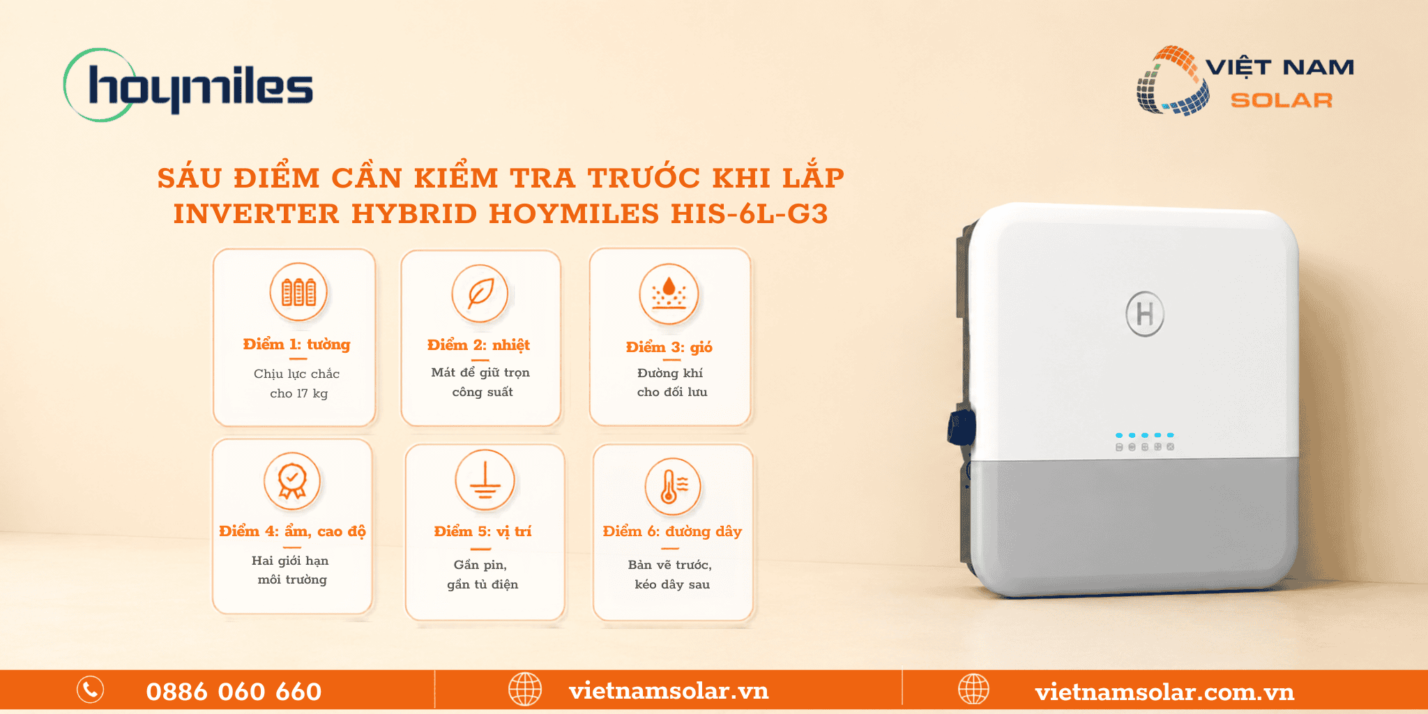 HIS-6L-G3 - Inverter Hybrid Hoymiles 6kW 1 Pha (Áp Thấp) 3 Kiểm tra HIS-6L-G3 inverter hybrid Hoymiles 6kW 1 pha áp thấp