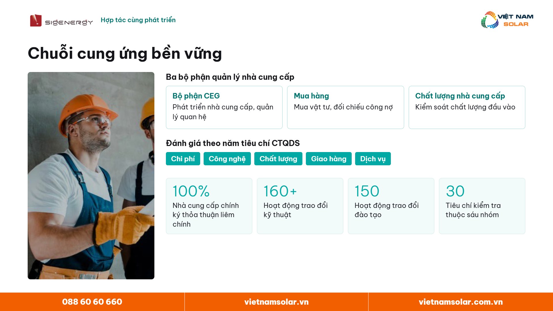Chuỗi cung ứng bền vững và cách Sigenergy quản lý nhà cung cấp