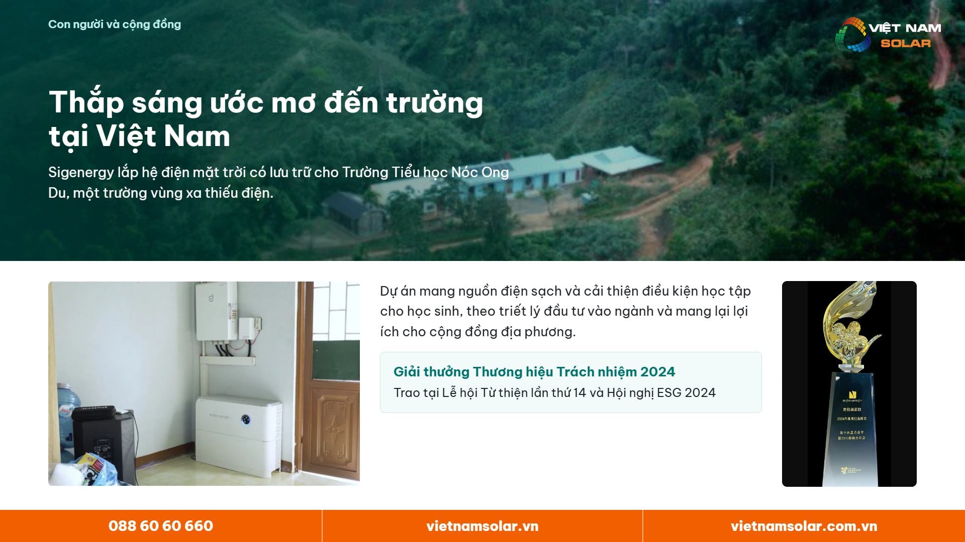 Hoạt động cộng đồng của Sigenergy tại Việt Nam