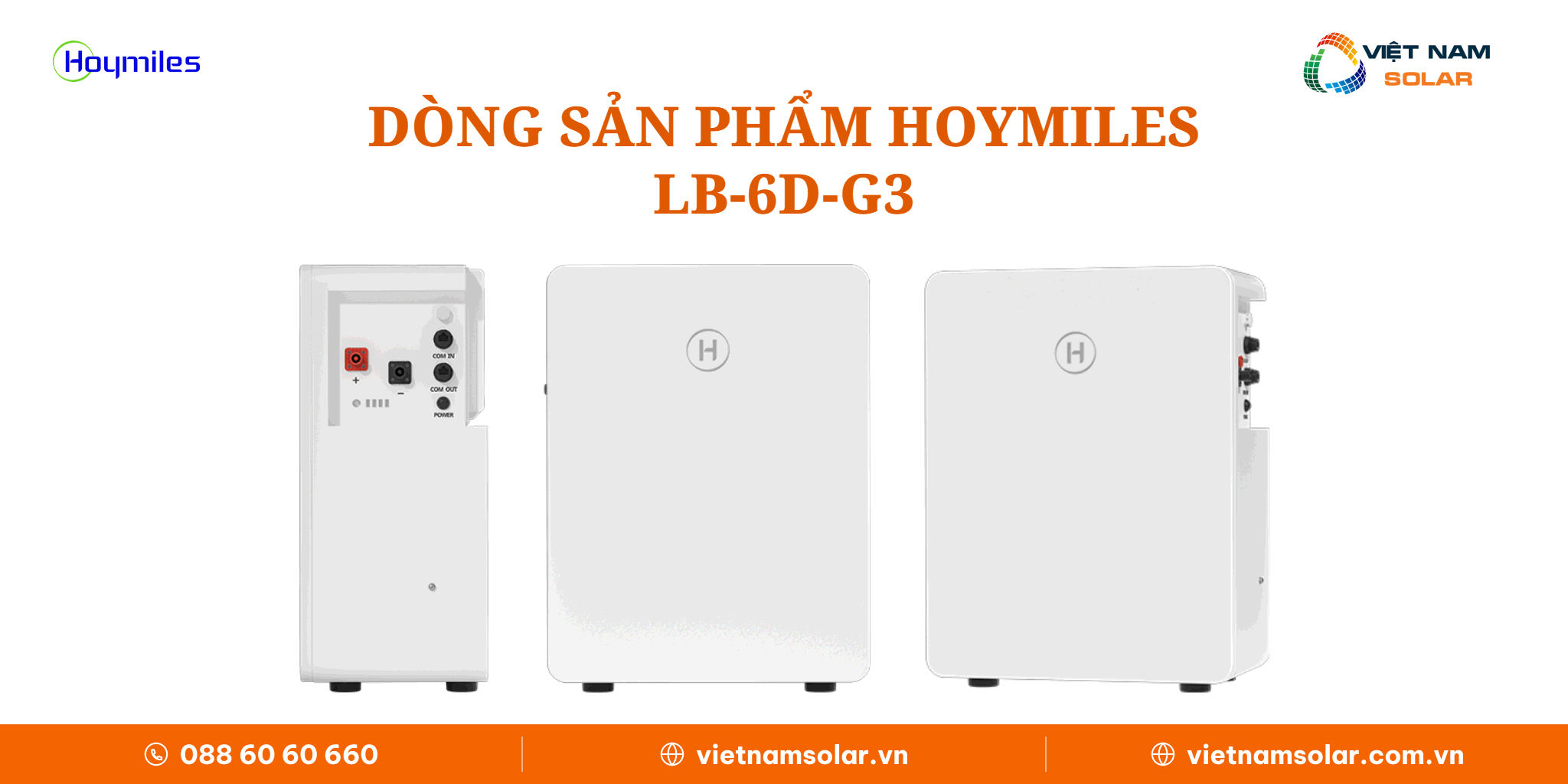 Dòng sản phẩm Hoymiles LB-6D-G3 Dòng sản phẩm Hoymiles LB-6D-G3 dung lượng 6 kWh mỗi bộ