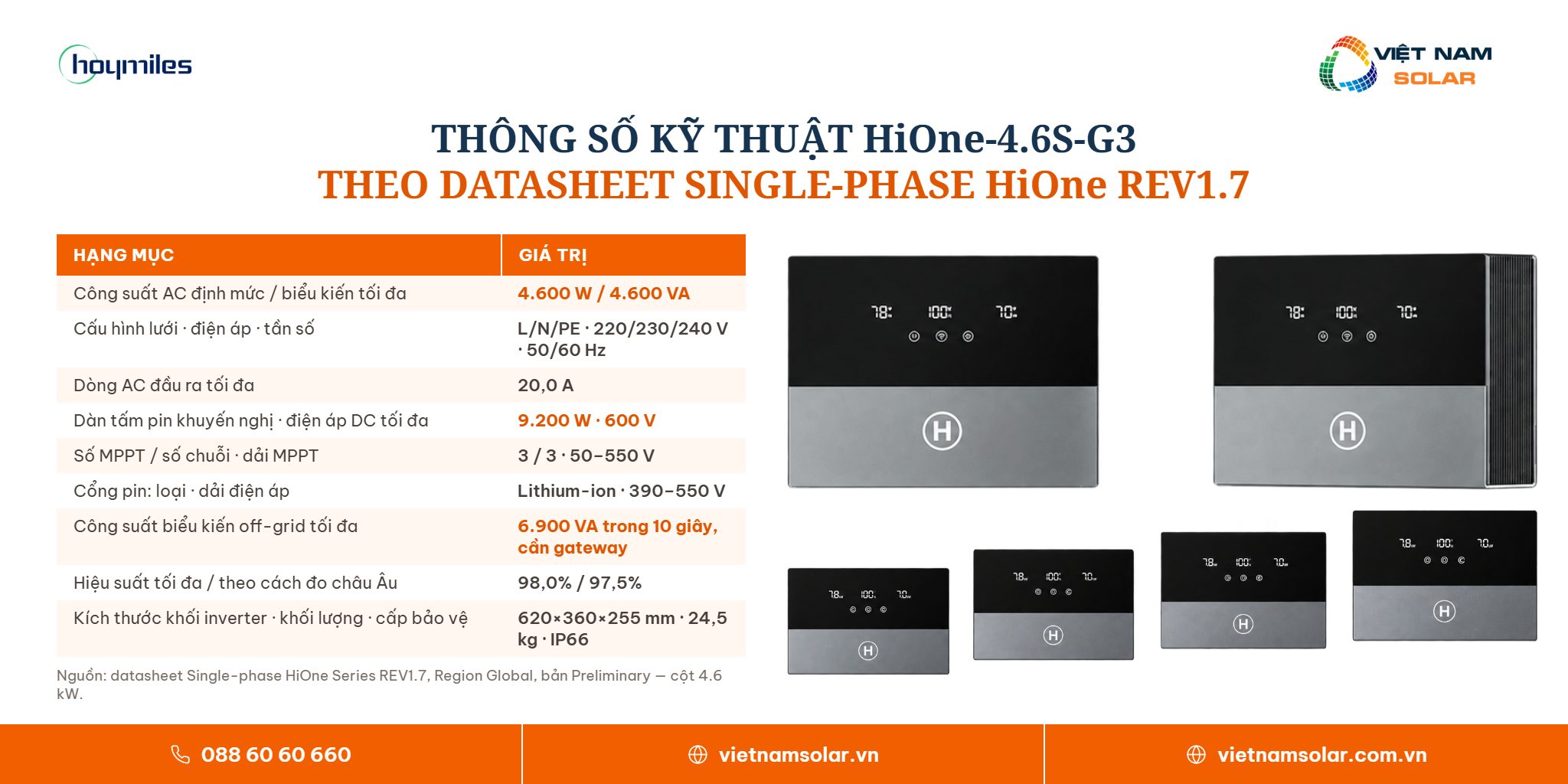 HiOne-4.6S-G3 - Inverter Hybrid 1 Pha Hoymiles Đồng Bộ 4.6kW 11 HiOne-4.6S-G3 Inverter Hybrid 1 Pha Hoymiles Đồng Bộ 4.6kW - Thông số kỹ thuật inverter hybrid HiOne-4.6S-G3