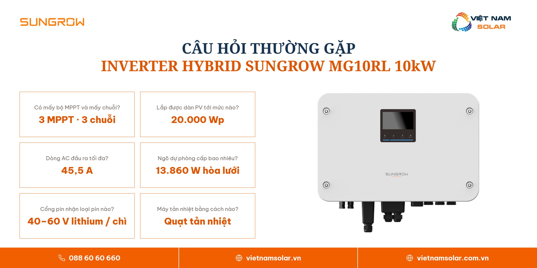 MG10RL - Inverter Hybrid Sungrow 10kW 1 Pha (Áp Thấp) 14 MG10RL - câu hỏi thường gặp, inverter hybrid Sungrow 10 kW một pha áp thấp