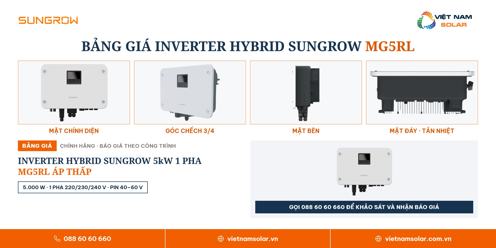 MG5RL - Inverter Hybrid Sungrow 5kW 1 Pha (Áp Thấp) 12 MG5RL - giá và cách nhận báo giá, inverter hybrid Sungrow 5 kW một pha áp thấp