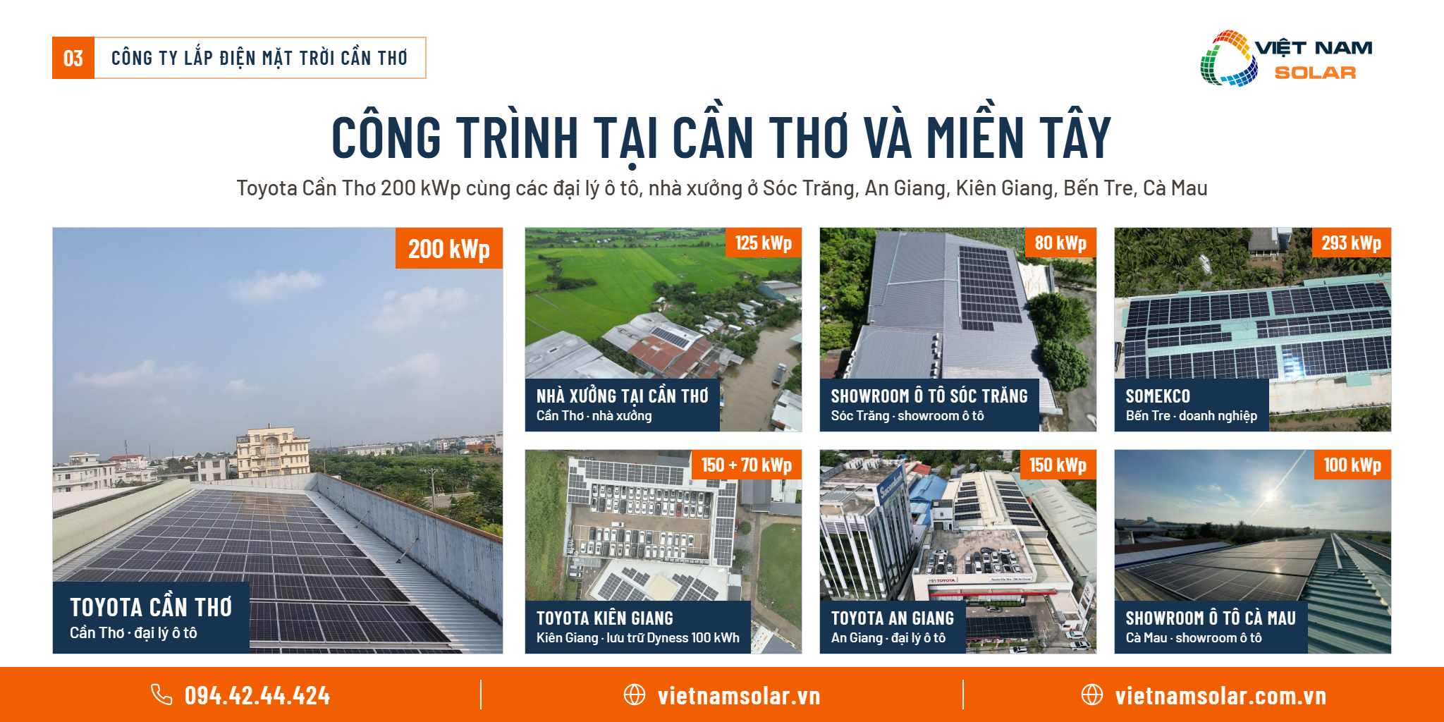 Công Ty Lắp Điện Mặt Trời Cần Thơ 3 Công ty lắp điện mặt trời Cần Thơ - Công trình tại Cần Thơ và miền Tây của Việt Nam Solar