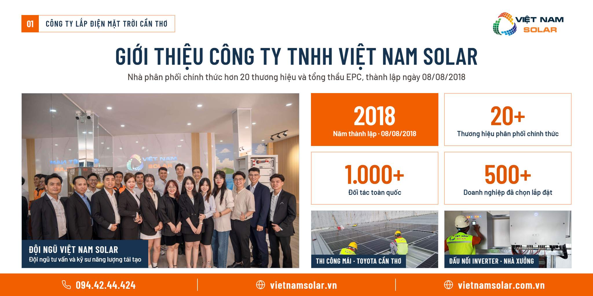 Công Ty Lắp Điện Mặt Trời Cần Thơ 1 Công ty lắp điện mặt trời Cần Thơ - Giới thiệu Công ty TNHH Việt Nam Solar