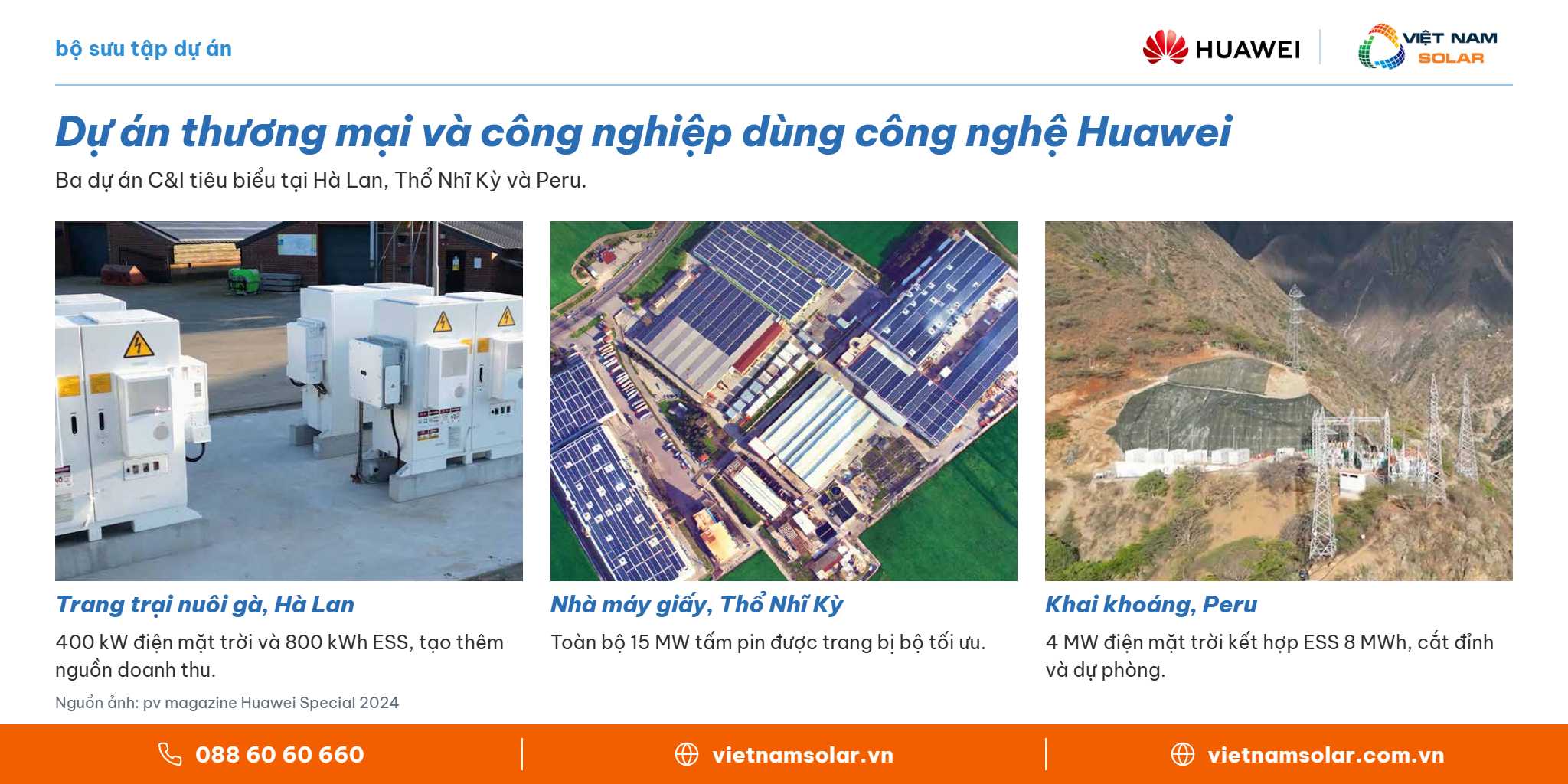 Dự án thương mại và công nghiệp dùng công nghệ Huawei – Huawei FusionSolar, Việt Nam Solar