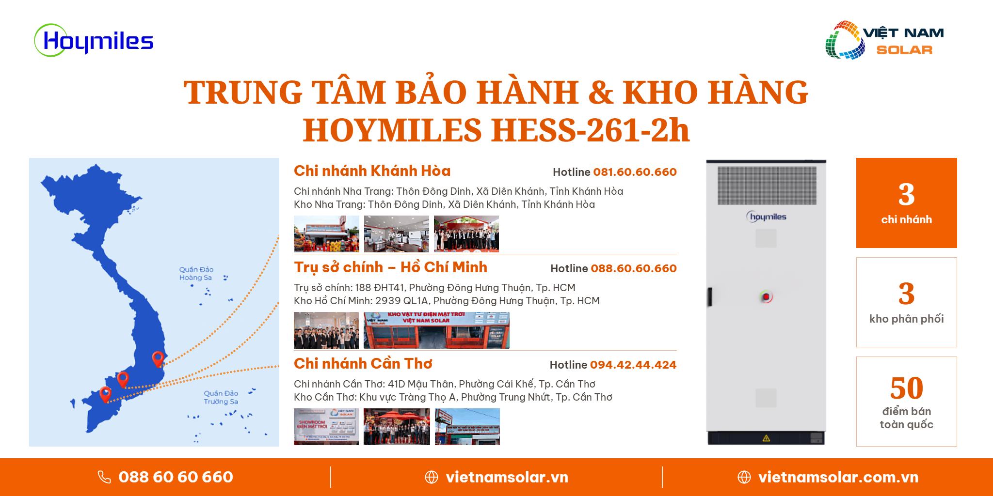 HESS-261-2h - Bess Hoymiles All In One Công Suất Inverter 125kW Lưu Trữ 261kWh: ảnh trung tâm bảo hành pin lưu trữ BESS HESS-261-2h tại Việt Nam Solar