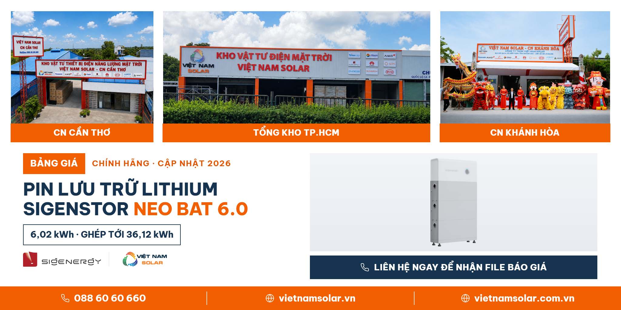 SigenStor Neo BAT 6.0 - Pin Lưu Trữ Lithium All In One Sigenergy 6kWh 6 SigenStor Neo BAT 6.0 - Pin Lưu Trữ Lithium Đồng Bộ Sigenergy 6kWh: ảnh bảng giá SigenStor Neo BAT 6.0 từ nhà phân phối chính hãng Việt Nam Solar