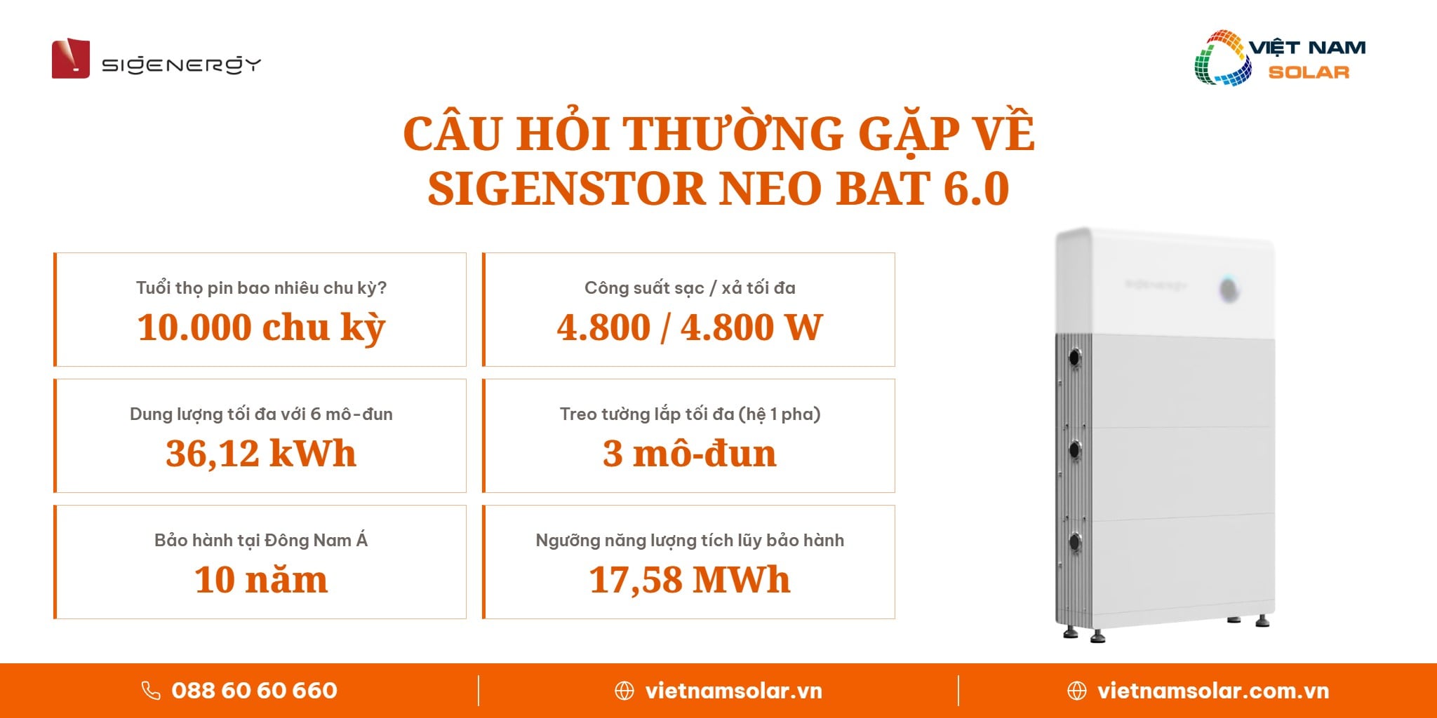 SigenStor Neo BAT 6.0 - Pin Lưu Trữ Lithium All In One Sigenergy 6kWh 8 SigenStor Neo BAT 6.0 - Pin Lưu Trữ Lithium Đồng Bộ Sigenergy 6kWh: ảnh câu hỏi thường gặp về pin lưu trữ điện năng SigenStor Neo BAT 6.0