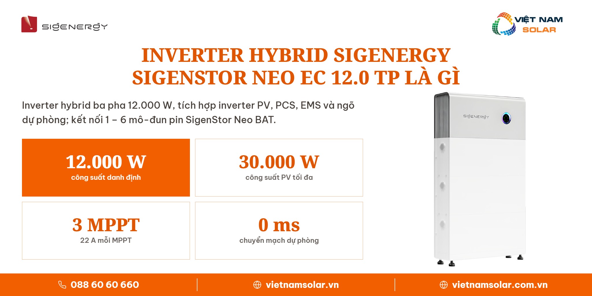 SigenStor Neo EC 12.0 TP - Inverter Hybrid 3 Pha Đồng Bộ Sigenergy 12kW: ảnh giới thiệu SigenStor Neo EC 12.0 TP là gì